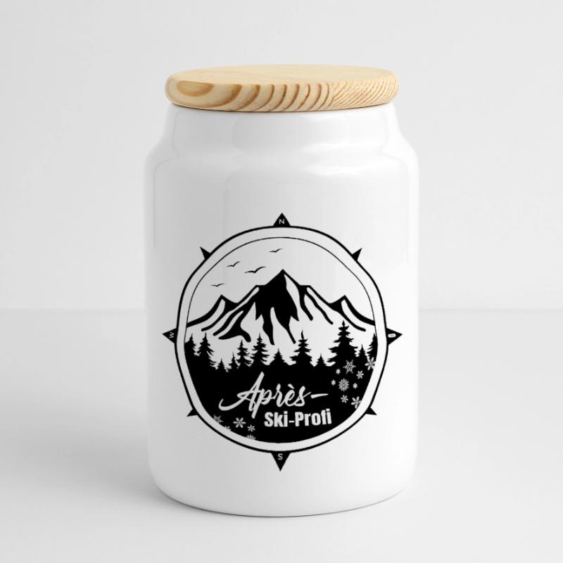 Après ski pro Biscottiera con coperchio in legno