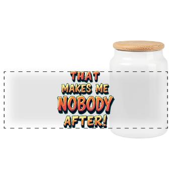 Denglisch Das macht mir keiner nach Funny Shirt - Panorama Keksdose mit Holzdeckel - Weiß - Vorne