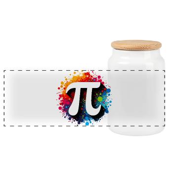 Pirate Pi Day Pirate Motif Fans de mathématiques Enseignant - Boîte à biscuits avec couvercle en bois - blanc - Devant