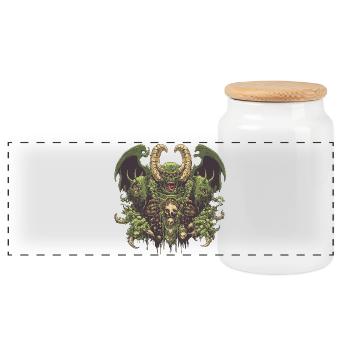 Nurgle-Logo - Panorama Keksdose mit Holzdeckel - Weiß - Vorne