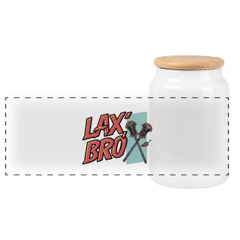 Lax, Bro - Panorama Keksdose mit Holzdeckel - Weiß - Vorne
