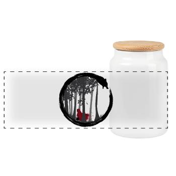 Little Red Riding Hood - Panorama Keksdose mit Holzdeckel - Weiß - Vorne