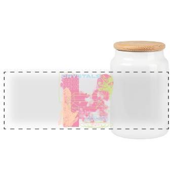 Crystals Are My Favorite Vibe - Panoramic Cookie Jar with Wooden Lid - white - Front