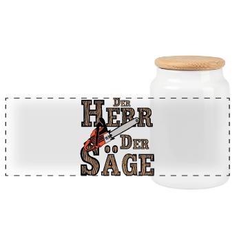 Chainsaw, The Lord of the Saw (25) - Panoramic Cookie Jar with Wooden Lid - white - Front