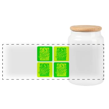 Design rétro d’astronomie - Boîte à biscuits avec couvercle en bois - blanc - Devant