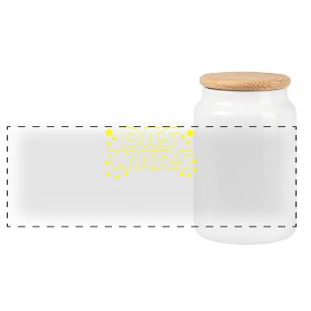 18th birthday , 18 That's it old you are now ! - Panoramic Cookie Jar with Wooden Lid - white - Front