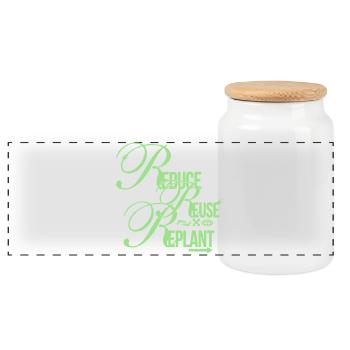 Réduire Réutiliser Replanter Déclaration - Boîte à biscuits avec couvercle en bois - blanc - Devant