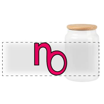 ANSWER NO COMMUNICATION - Panoramic Cookie Jar with Wooden Lid - white - Front