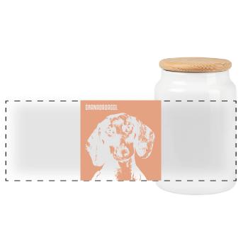 Granadadaggl - Boîte à biscuits avec couvercle en bois - blanc - Devant