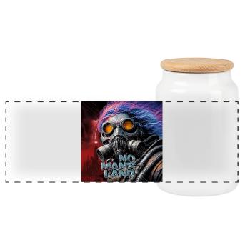 Mutant Cyberpunk - Boîte à biscuits avec couvercle en bois - blanc - Devant