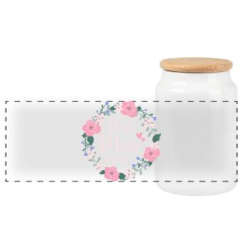 Best Mom ever - pink - Panorama Keksdose mit Holzdeckel - Weiß - Vorne