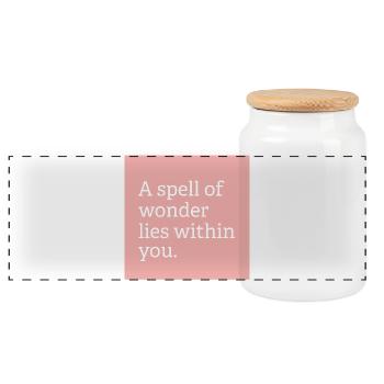 A spell of wonder - Panoramic Cookie Jar with Wooden Lid - white - Front