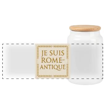 I Am Ancient Rome - Panoramic Cookie Jar with Wooden Lid - white - Front