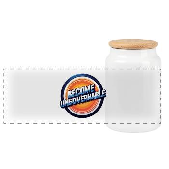Devenir ingouvernable - Boîte à biscuits avec couvercle en bois - blanc - Devant