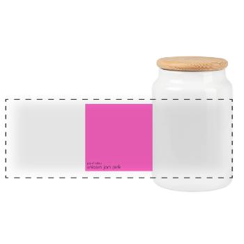 unicorn jam pink - Panorama Keksdose mit Holzdeckel - Weiß - Vorne