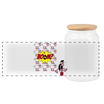 Le mouton noir frappe encore - Boîte à biscuits avec couvercle en bois - blanc - Devant