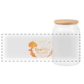 Dieu ne nous a pas donné un de crainte - Boîte à biscuits avec couvercle en bois - blanc - Devant