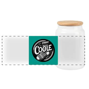 Coole Socke Socken und lustiger Spruch - Panorama Keksdose mit Holzdeckel - Weiß - Vorne