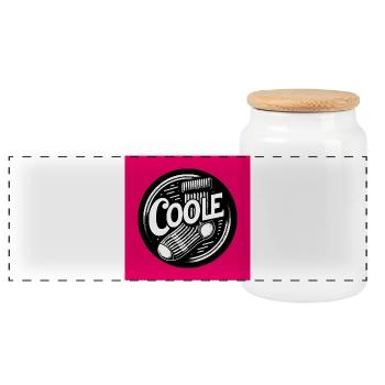 Coole Socke Socken und lustiger Spruch - Panorama Keksdose mit Holzdeckel - Weiß - Vorne