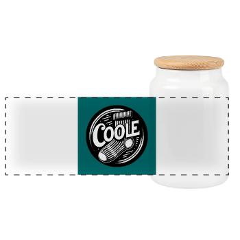 Coole Socke Socken und lustiger Spruch - Panorama Keksdose mit Holzdeckel - Weiß - Vorne