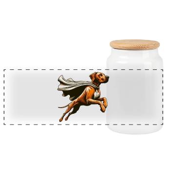 Super chien Rhodesian Ridgeback RR Ridgie cadeau - Boîte à biscuits avec couvercle en bois - blanc - Devant