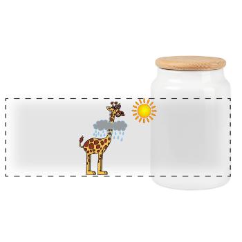 à la recherche du soleil - Boîte à biscuits avec couvercle en bois - blanc - Devant
