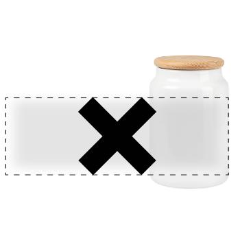 Croix - Boîte à biscuits avec couvercle en bois - blanc - Devant