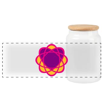 Coeur Mandala Yoga Mariage Amour Symbole Violet Rose - Boîte à biscuits avec couvercle en bois - blanc - Devant
