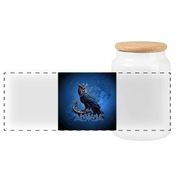 Kings of the heavens and the earth - Panoramic Cookie Jar with Wooden Lid - white - Front