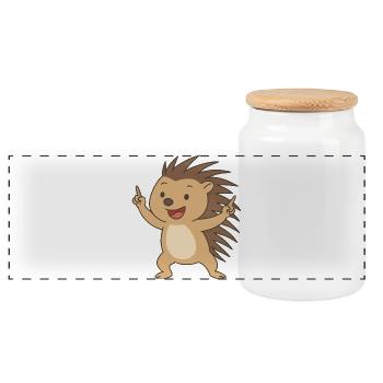 Héros dansant à pointes - Boîte à biscuits avec couvercle en bois - blanc - Devant
