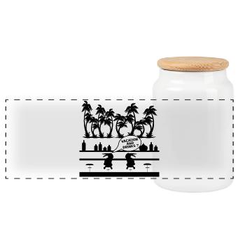 BAR À BOISSONS DE VACANCES - Boîte à biscuits avec couvercle en bois - blanc - Devant
