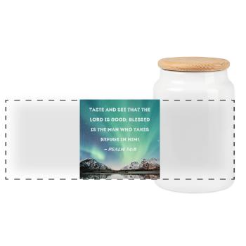 19_Psa_034_008 - Panoramic Cookie Jar with Wooden Lid - white - Front