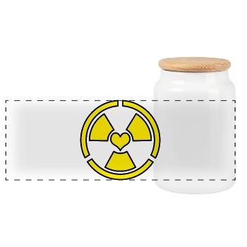 Love Radiation - Panoramic Cookie Jar with Wooden Lid - white - Front