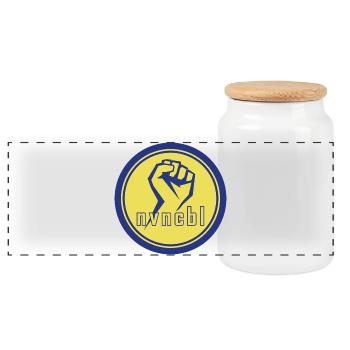 Invincible 04 - Boîte à biscuits avec couvercle en bois - blanc - Devant