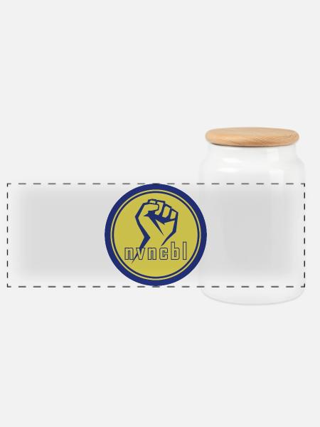 invincible 04 - Panorama Keksdose mit Holzdeckel - Weiß