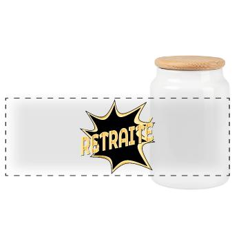 CADEAUX DE RETRAITE 2026 - ADIEU RETRAITÉ - Boîte à biscuits avec couvercle en bois - blanc - Devant