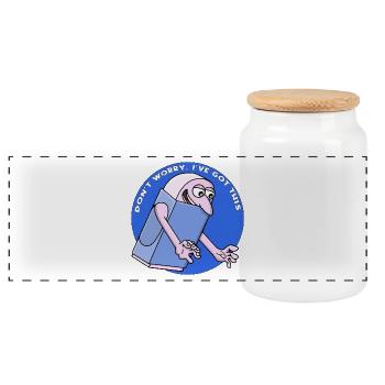 Ne vous inquiétez pas, j’ai ce qu’il vous faut - Boîte à biscuits avec couvercle en bois - blanc - Devant