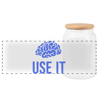 Dictons amusants pour les smartasses et les high-flyers - Boîte à biscuits avec couvercle en bois - blanc - Devant