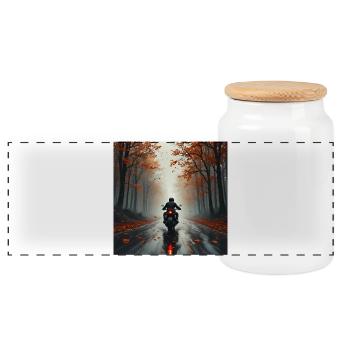 Ride The Fall - Panorama Keksdose mit Holzdeckel - Weiß - Vorne