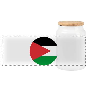 Armée de l’air palestinienne - Boîte à biscuits avec couvercle en bois - blanc - Devant