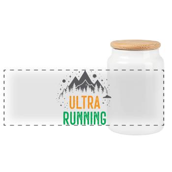 Ultra Running - Boîte à biscuits avec couvercle en bois - blanc - Devant
