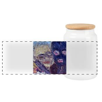 Untitled - Boîte à biscuits avec couvercle en bois - blanc - Devant