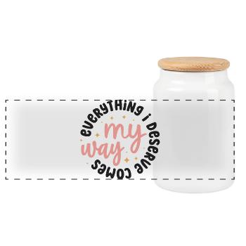 Citation inspirante Femme impulsive Personnalité - Boîte à biscuits avec couvercle en bois - blanc - Devant