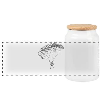 Parachute - Panoramic Cookie Jar with Wooden Lid - white - Front