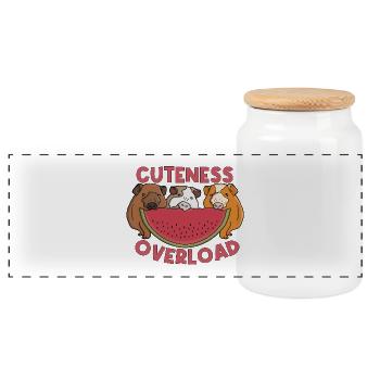 Surcharge de gentillesse - Boîte à biscuits avec couvercle en bois - blanc - Devant