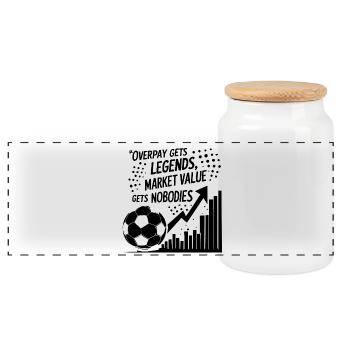 Overpay obtient Legends - Boîte à biscuits avec couvercle en bois - blanc - Devant