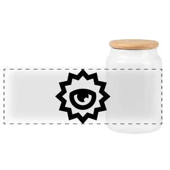 SUNSAD - Boîte à biscuits avec couvercle en bois - blanc - Devant