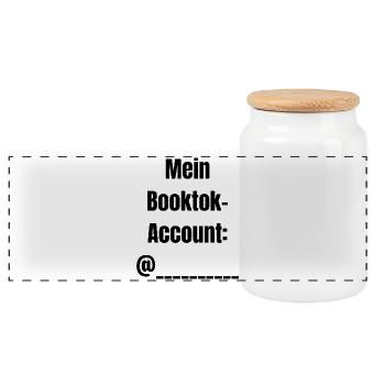 Mein Booktok-Account: - Panorama Keksdose mit Holzdeckel - Weiß - Vorne