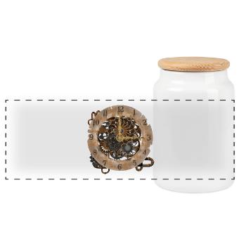 Montres Steampunk - Boîte à biscuits avec couvercle en bois - blanc - Devant