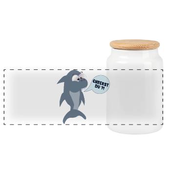 LES JEUNES DES SHARKS VOUS VÉRIFIENT - Boîte à biscuits avec couvercle en bois - blanc - Devant